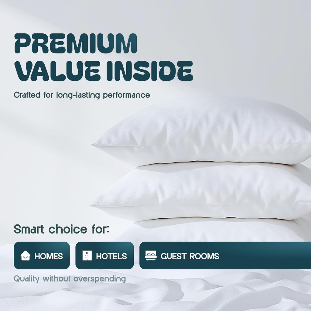 Regine Switzerland King Pillow Covers - Ultra-Soft, Noiseless Zippered Protectors | 20 x 36, 200 Thread Count, 2-Pack