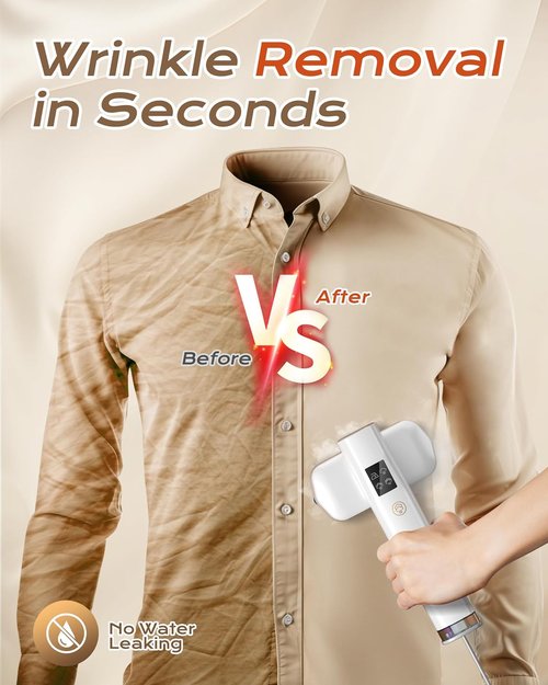 Dovety Portable Handheld Clothes Steamer - 1100W Powerful Wrinkle Remover | 100mL Water Tank for Travel & Home