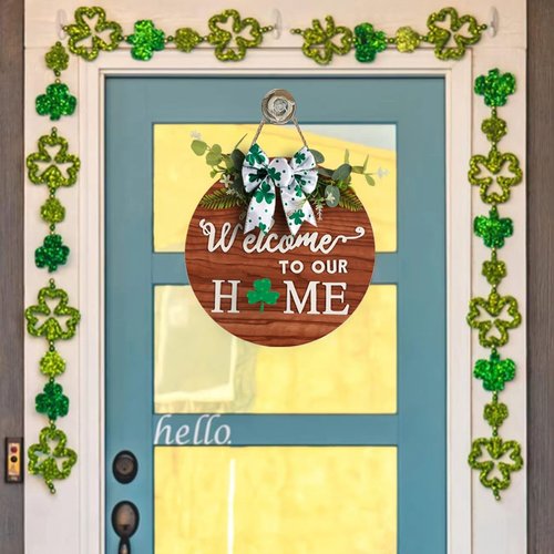 Interchangeable Welcome Home Sign - Rustic Front Door Wreath for All Seasons | Farmhouse Decor