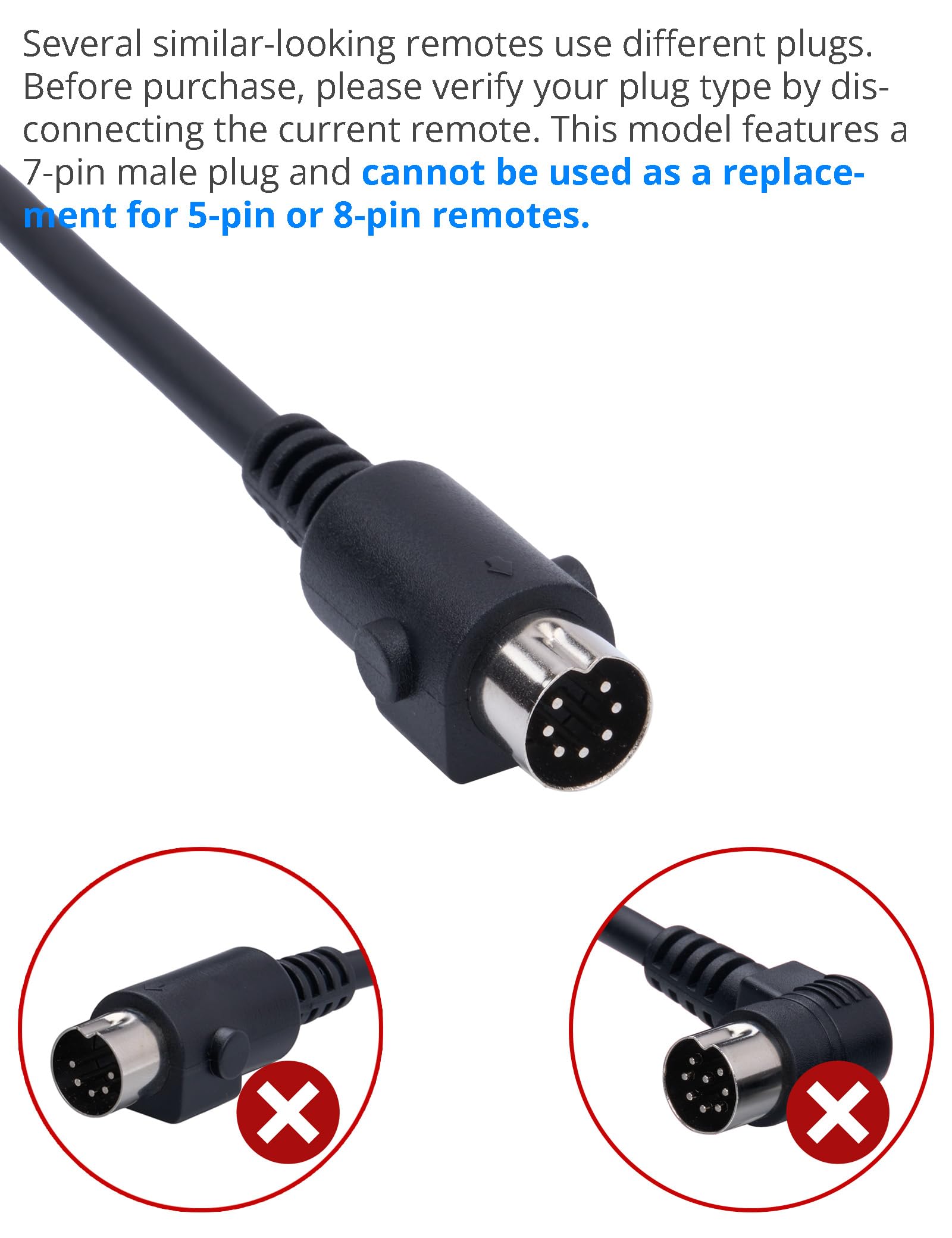 SitzKraft HSW306 Conpatible 6 Button 7 Pin Remote Controller Replacement Hand Wand for Power Recliner (Version B)