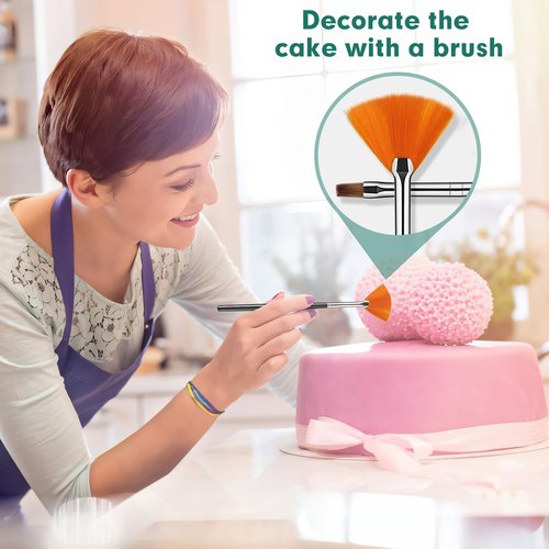 30PCS Food Safe Paint Brushes - Professional Cake Decorating Tools Kit for Cookies, Cupcakes & Fondant Cookie Decorating Supplies