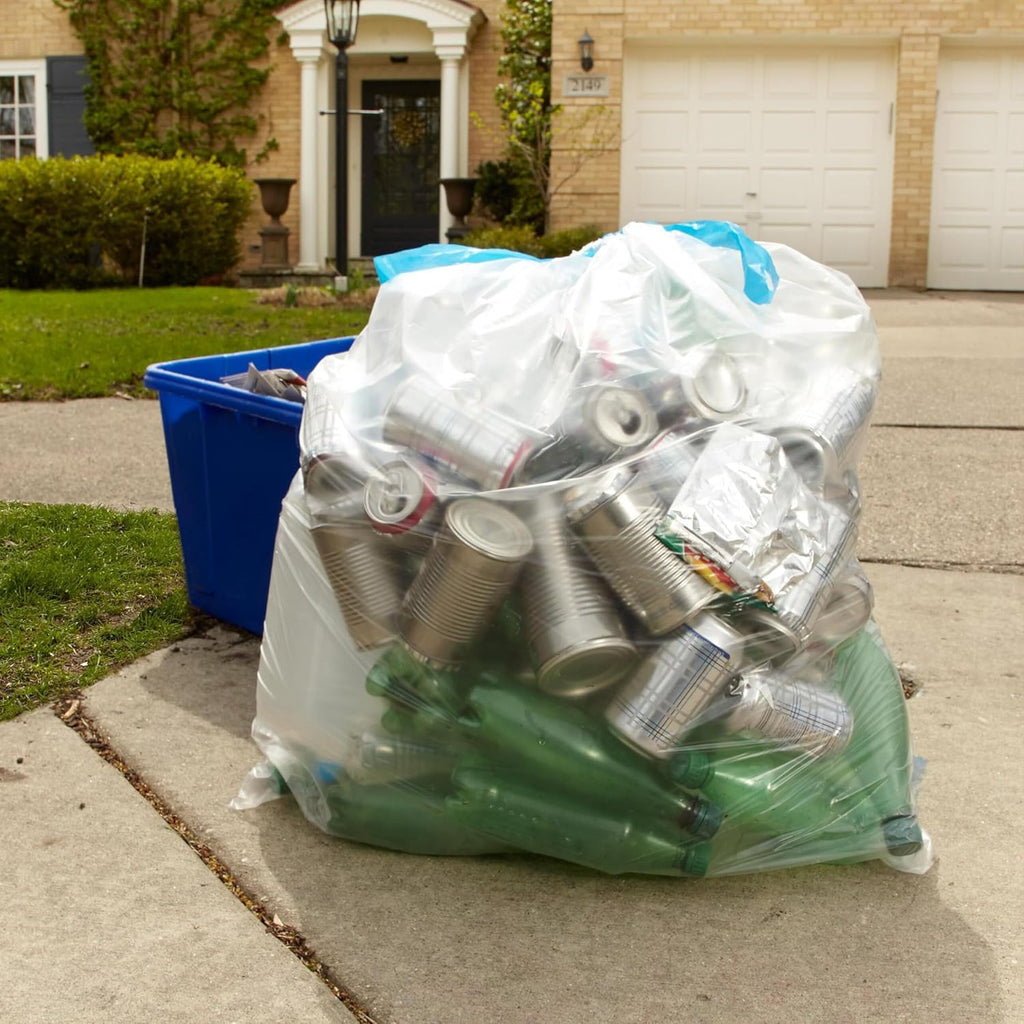 Hefty Recycling Trash Bags, Clear, 30 Gallon, 36 Count
