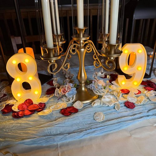 H:8.26 Inches Light Up Numbers 10 Centerpieces Table Sign, Happy 10th Birthday Decorations for Girl, 10 Year Old Anniversary Party Decor for Boy