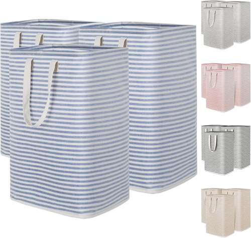 Lifewit Laundry Basket - 80L Collapsible Clothes Hamper with Reinforced Handles | Waterproof Design - Blue