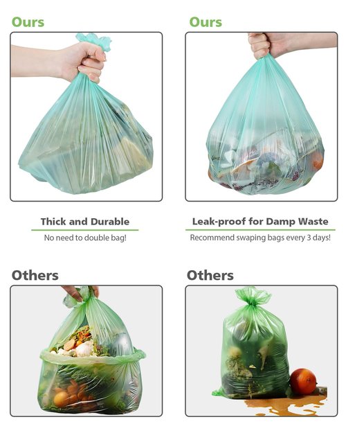Compost Bags 3 Gallon 125 Packs,AYOTEE Compostable Trash Bags 3 Gallon, Small Biodegradable Trash Bags