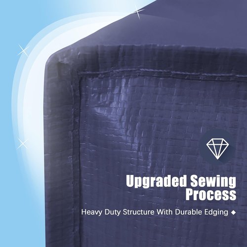 HOMESURE Large Water-Resistant Moving Bags - 4 Pack Heavy-Duty Storage Totes with Zippers & Handles | Space-Saving Design (Blue)