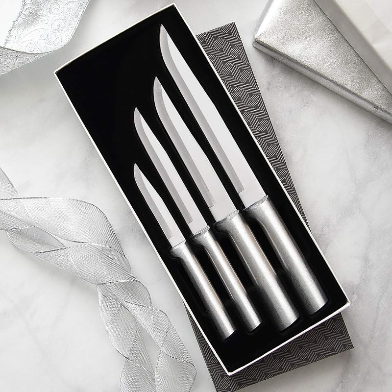 RADA Wedding Register Cutlery Set with Sharpener - 4-Piece Silver