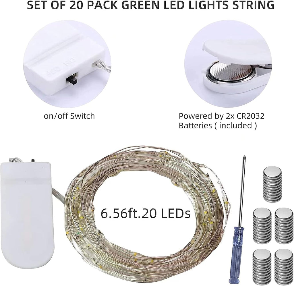 Skiennix 20 Pack Warm White Fairy Lights - 7ft Copper Wire LED String Lights for Weddings, Parties & Decor