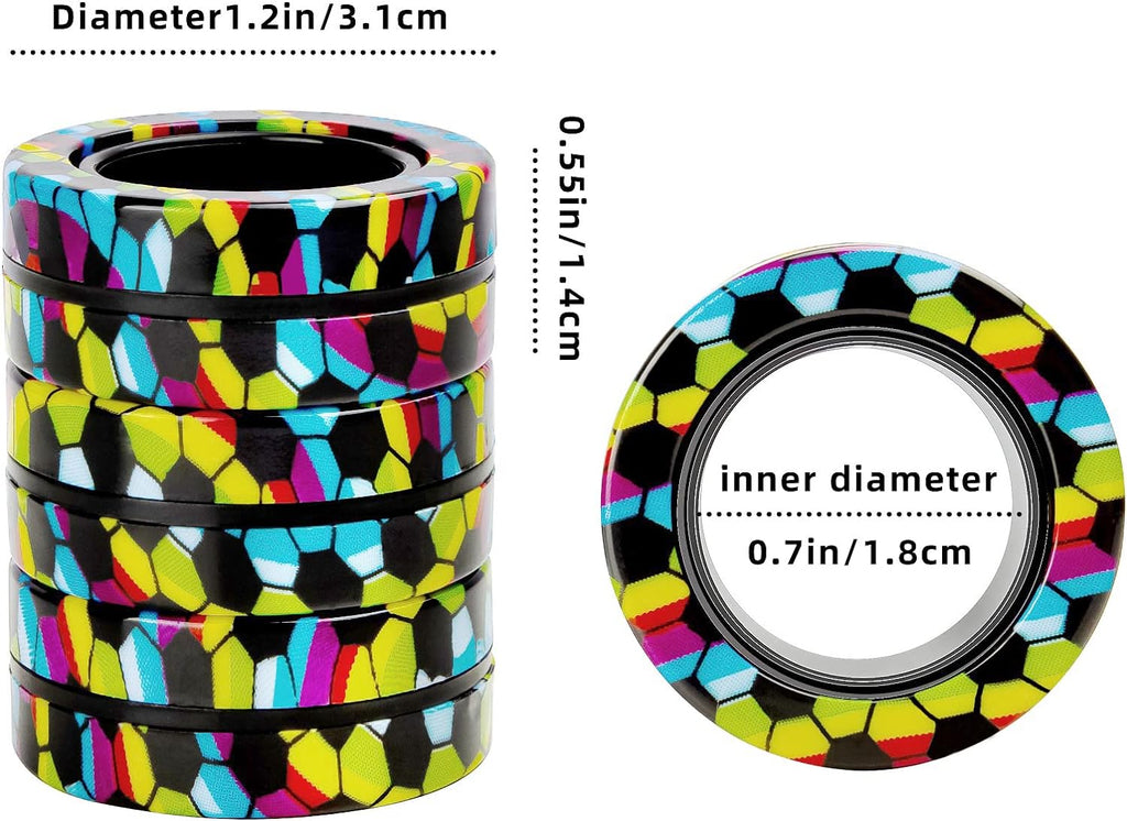 Skiennix Magnetic Fidget Rings Set - Anxiety Relief Toys for Adults & Kids | 3-Piece Spinner Pack