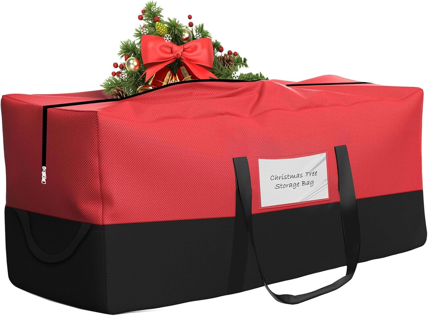 Skiennix Christmas Tree Storage Bag - Heavy Duty 600D Oxford Material for Up to 8 Ft Trees | Dampproof with Reinforced Handles & Dual Zipper
