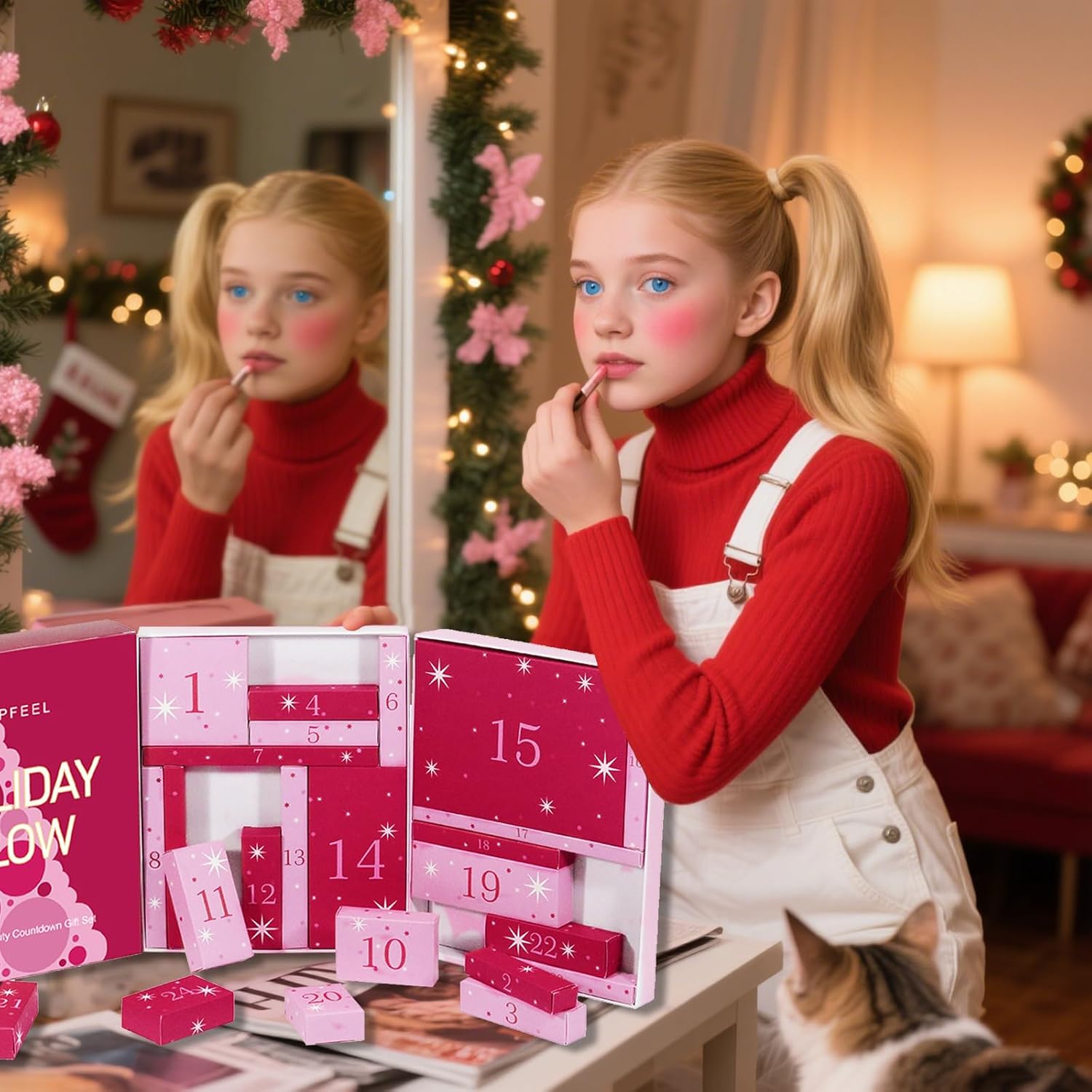 MYUPDALIN Makeup Kit - Complete Makeup Set for Teens & Women | Holiday Advent Calendar Gift