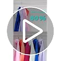 TOPIA HANGER 6-Hook Hoodie & Purse Hanger - White, 360° Swivel Closet Organizer
