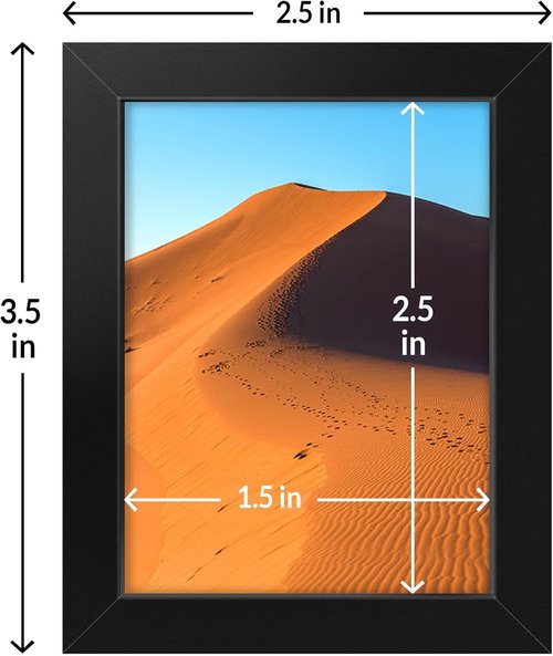 LaVie Home 2x3 Picture Frame - Classic Black Display Frame with HD Plexiglas, 1 Pack