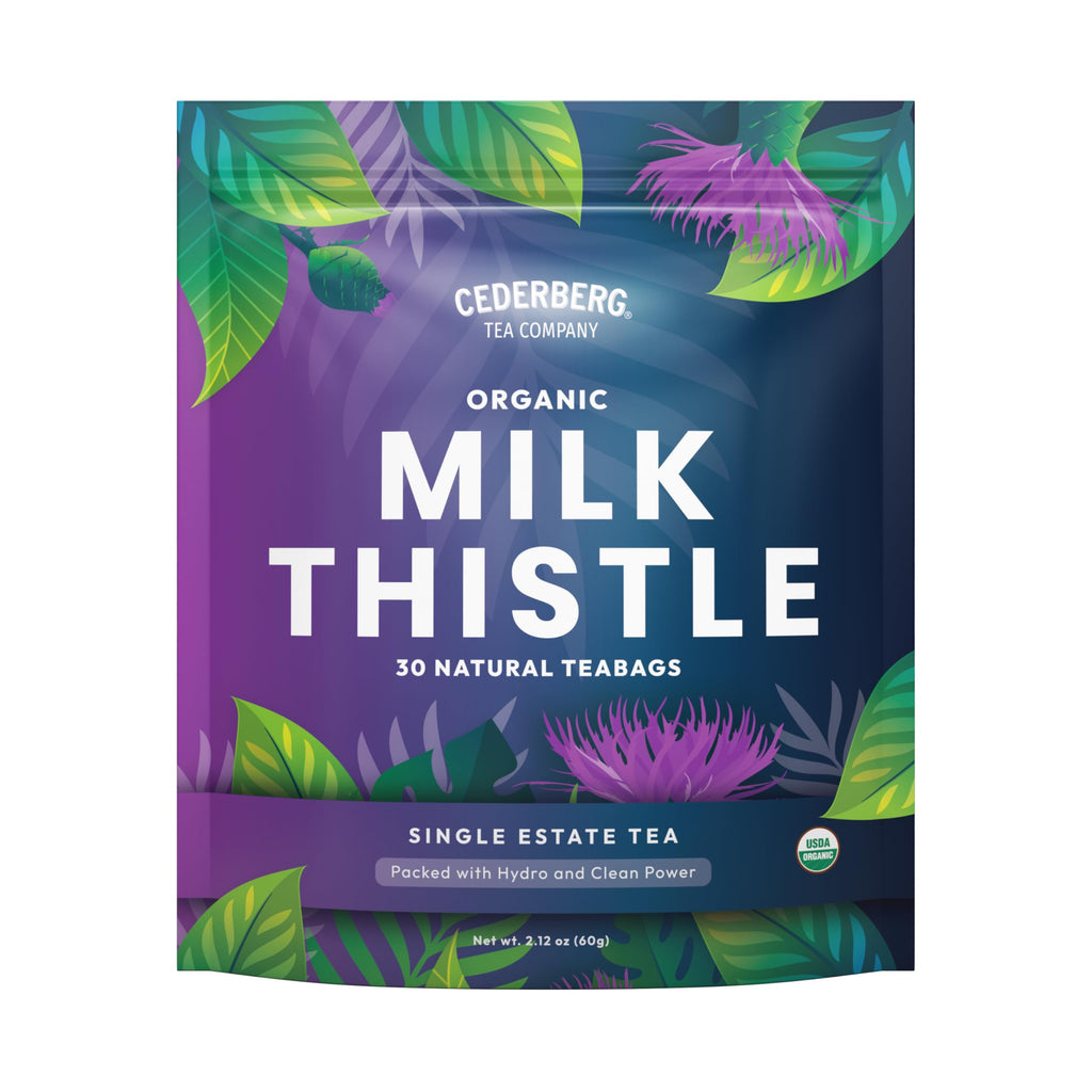 Cederberg Tea Company Organic Milk Thistle Tea — 30 Tea Bags | Organic Herbal Tea From Single Origin | Eco-Friendly Tea Bags | Non-GMO Caffeine Free Tea With Zero Sugar