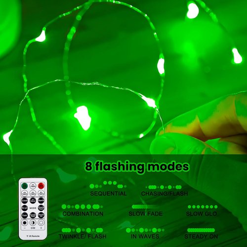 HXWEIYE 300LED Fairy Curtain Lights - 9.8x9.8Ft USB Plug-In with 8 Modes & Remote | Green Indoor Decor