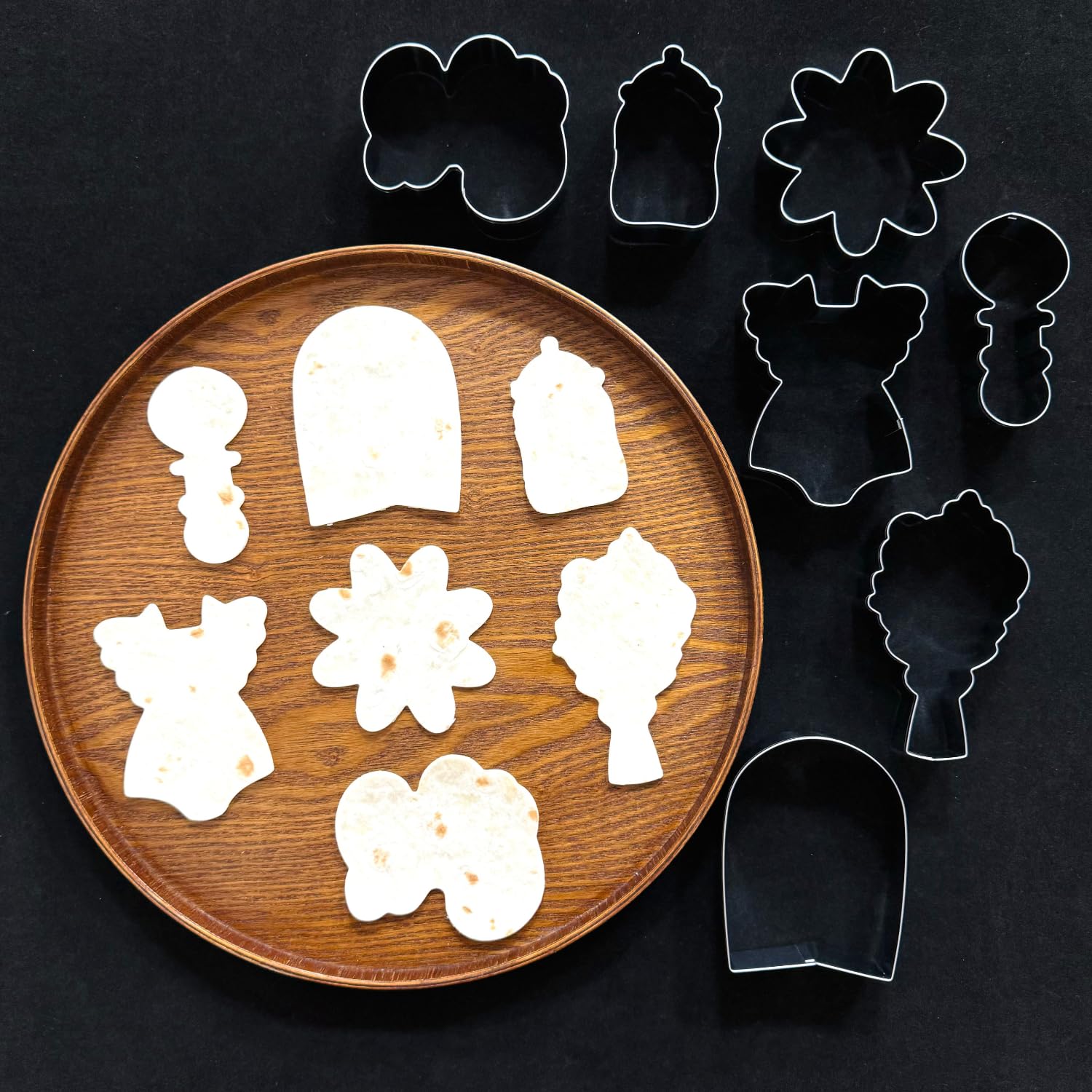 Auktosmn Wildflower Baby Shower Cookie Cutters Set - 7-Piece - Stainless Steel - Dishwasher Safe - Perfect for Baby in Bloom Baby Girl Baby Shower