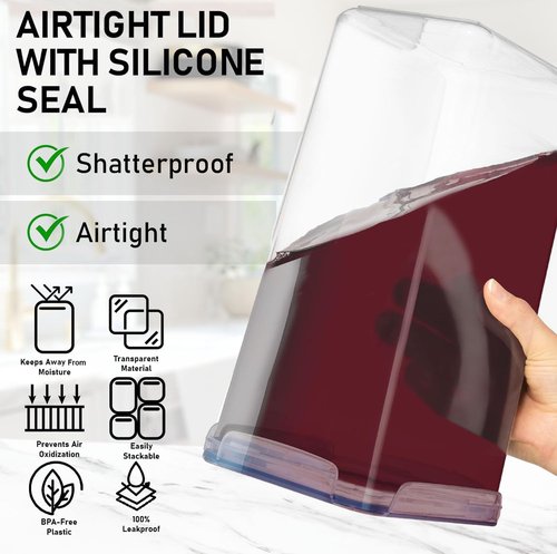 Flour Storage Container - Skiennix 2 PC Extra Large Airtight Food Storage | 8.5L BPA-Free for Kitchen & Pantry
