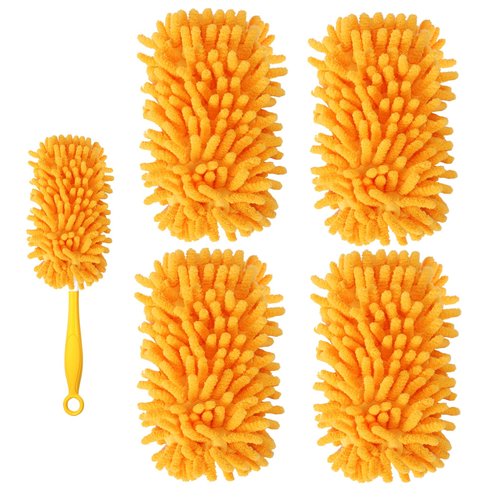 Yicotira Reusable Duster Refill Compatible with Swiffer Duster Kit - Pet Heavy Duty Duster Refills Fit for Swiffer Extended Handle Duster - Microfiber 360 Duster Refills for Dusting Cleaning, 4 Pack