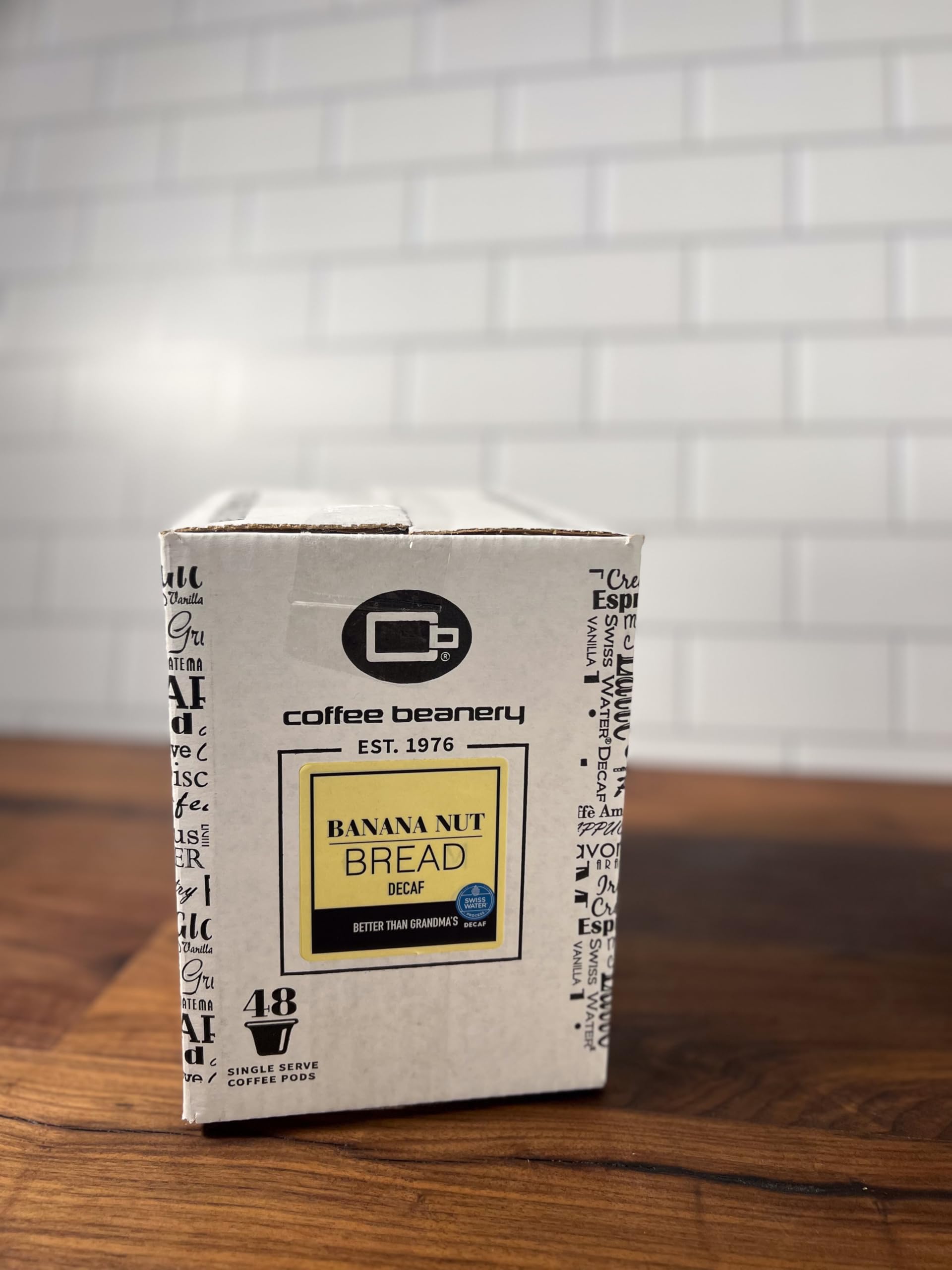 Banana Nut Bread Decaf Coffee Pods by Coffee Beanery | 48ct Bulk Medium Roast Arbica Coffee