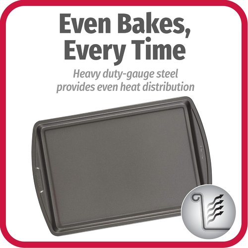 GoodCook Everyday Nonstick Carbon Steel Baking Sheet Set - 3 Pack, 13” x 9” Cookie Sheets for Perfect Baking