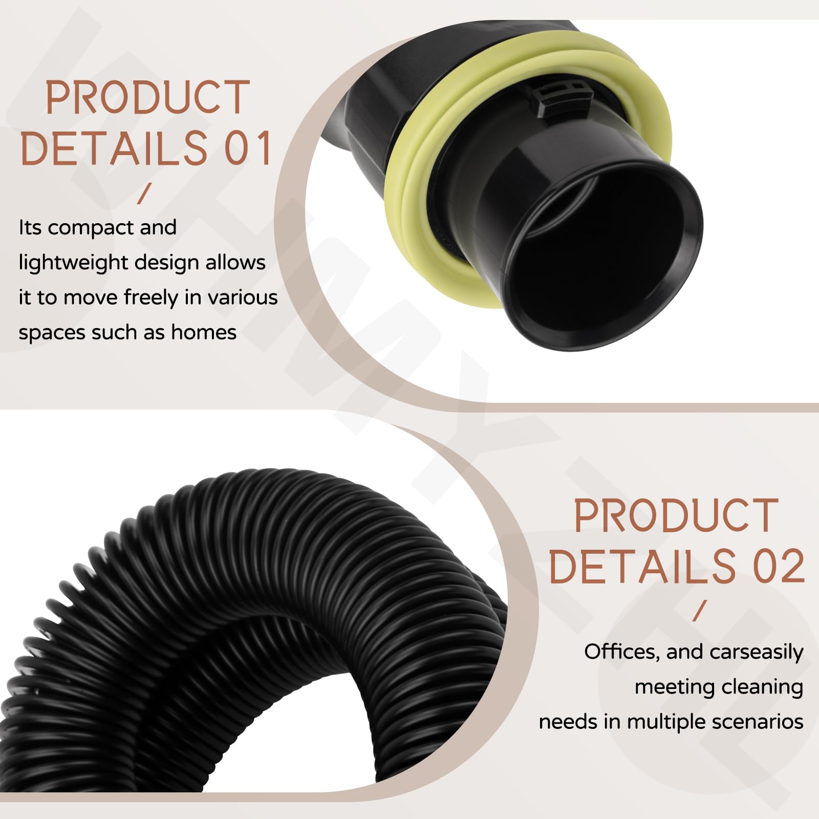 Replacement Hose for Bissell Pet Hair Eraser Vacuums 2461, 24613, 24619, 2281, 2281K, 22813, 22814, 22818, 2475, 2475N (Not for 2790 Series)