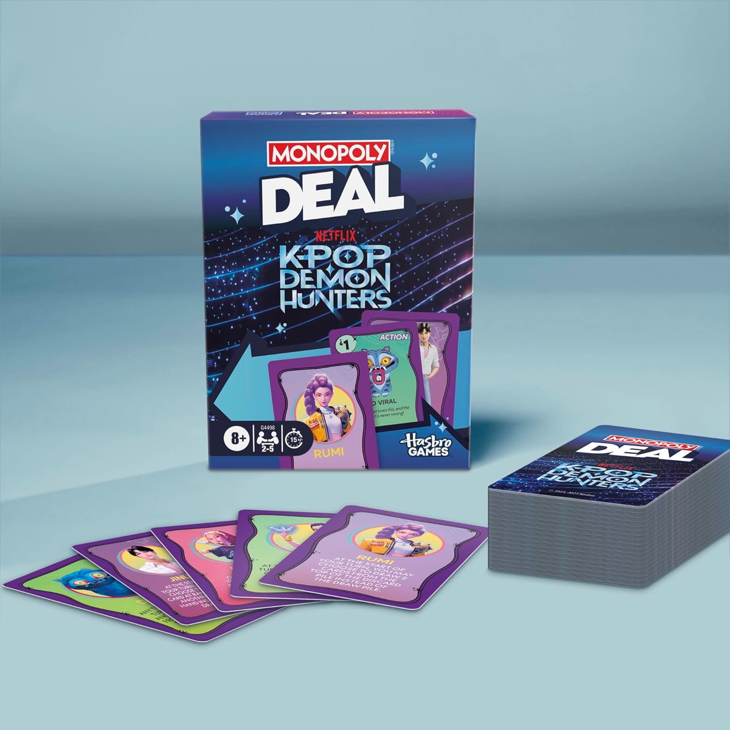 Monopoly Deal | Kpop Demon Hunters Card Game for Family Fun | 2-5 Players | Quick 15-Minute Play