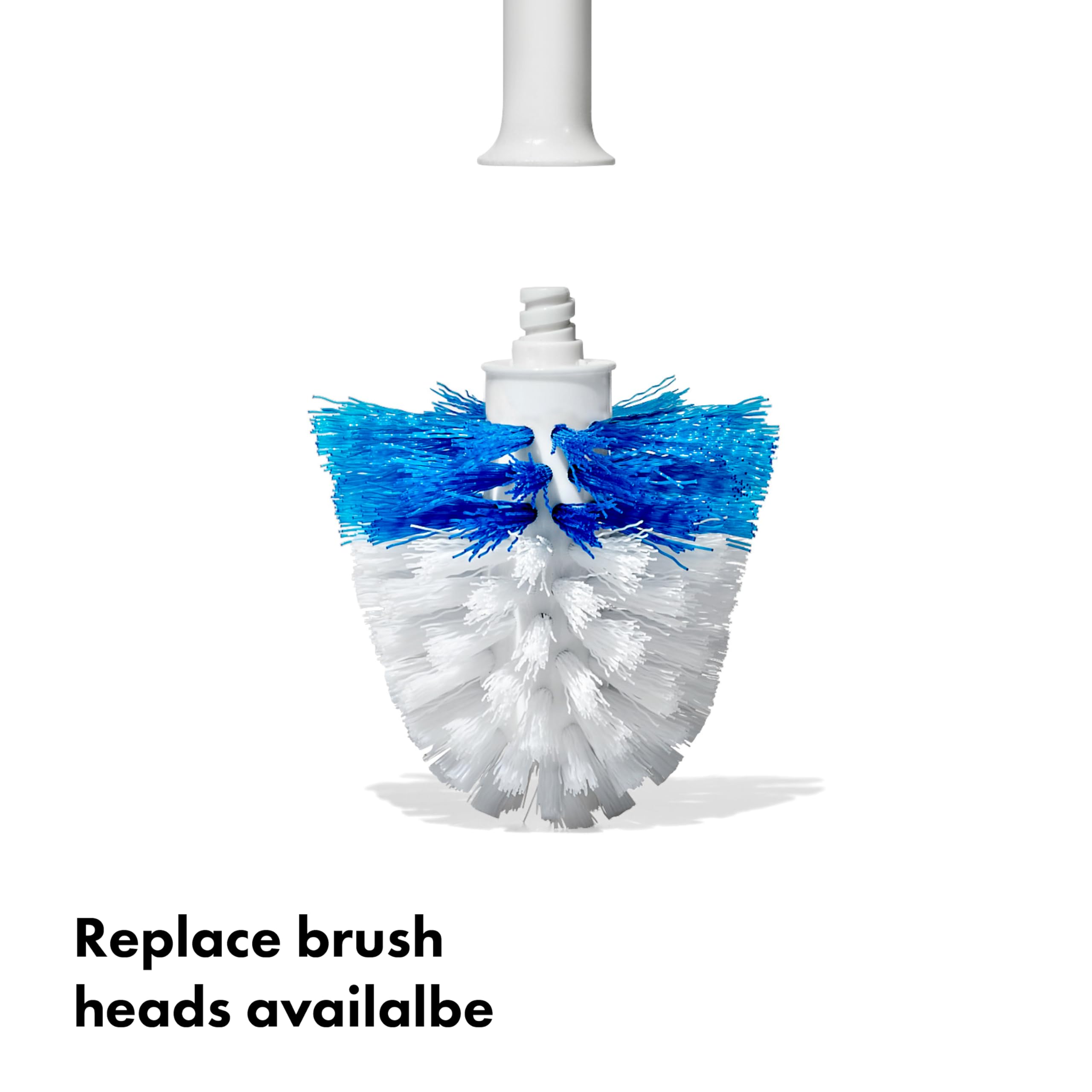 OXO Good Grips Toilet Brush & Plunger Set | Two Bathroom Essentials in one Space-Saving Canister | Toilet Bowl Cleaner and Plunger with Holder, Perfect for Small bathrooms
