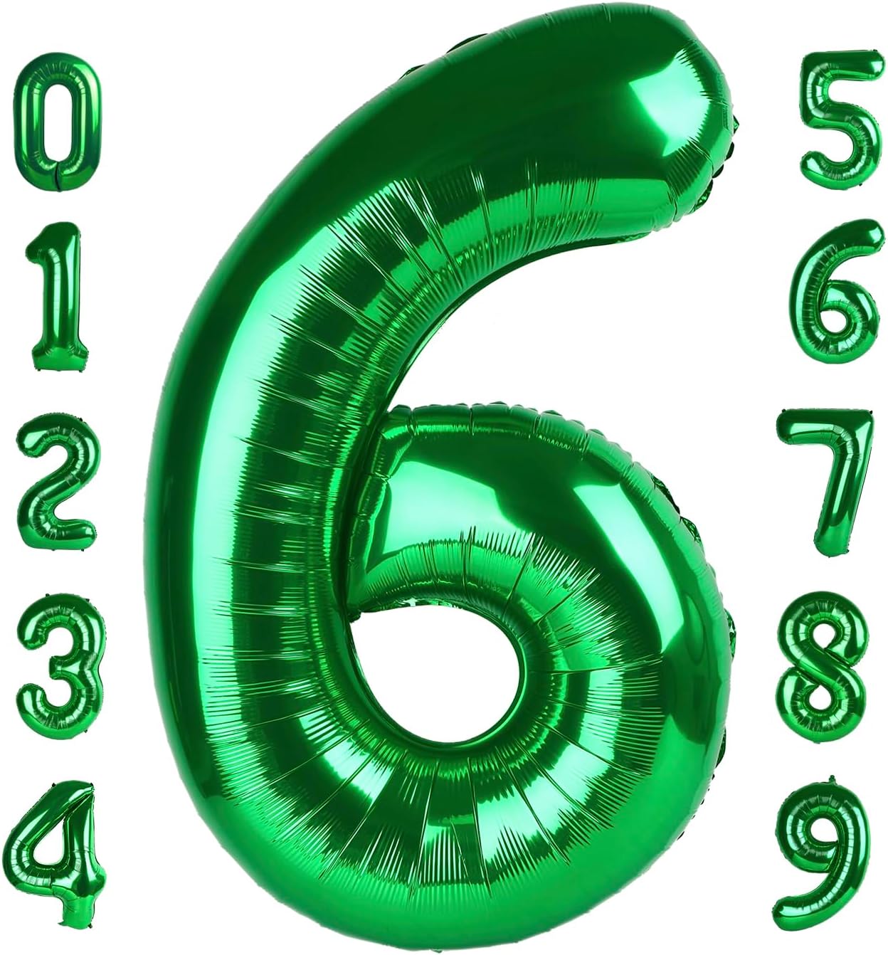 Number 6 Balloon - 40 Inch Dark Green Birthday Decoration for Men & Women | Perfect for 6th Birthday Parties