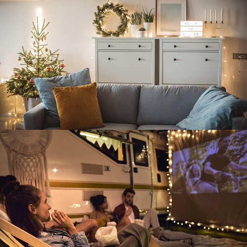 120 LED Battery-Powered String Lights by [Brand Name] - IP65 Waterproof Fairy Lights with 8 Modes & Timer | Warm White for Indoor/Outdoor Decor