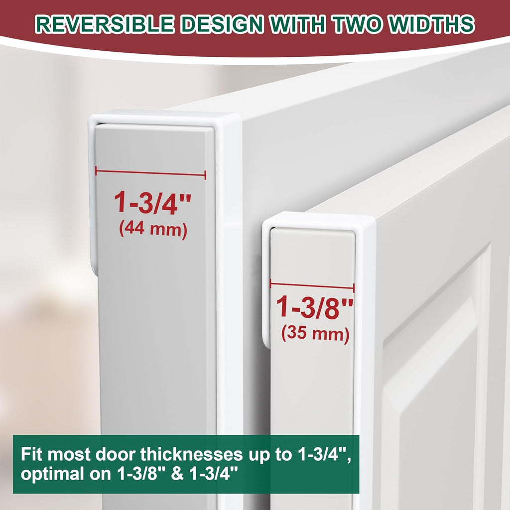 Reversible Wreath Hanger by [Brand Name] - Heavy Duty Steel Over The Door Hook | Fits Most Doors Up to 1-3/4”