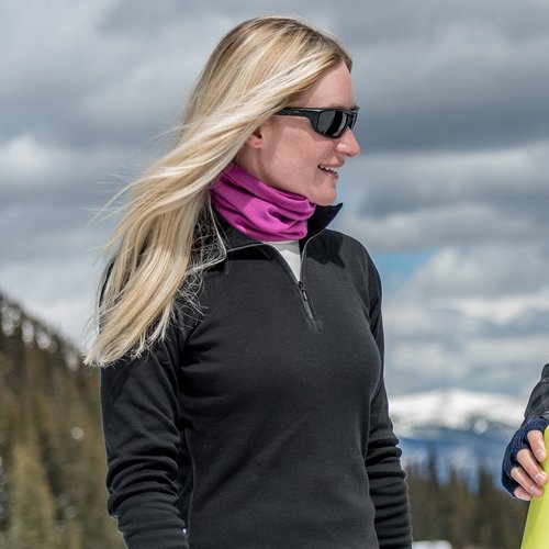 100% Merino Wool - Midweight Womens 1/4 Zip - Midlayer - True Red - X-Small