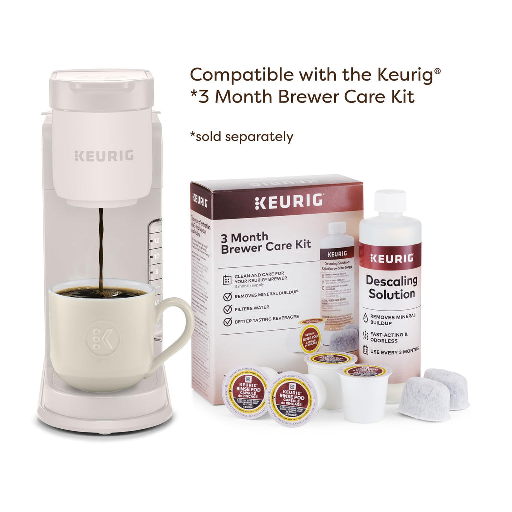 Keurig K-Express Single Serve K-Cup Pod Coffee Maker, 3 Brew Sizes, Strong Button Feature, 42oz Removable Reservoir, Warm Stone