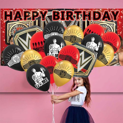 Wrestling Balloons Wrestling Birthday Decorations Wrestling Boxing Match Party Supplies Boxing Theme Favors Balloon-17pcs