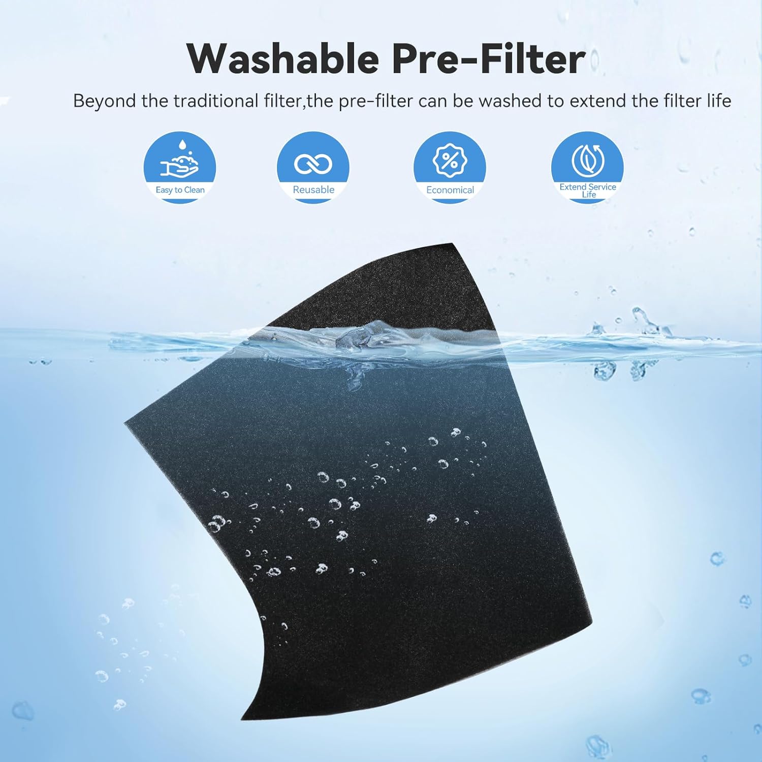 YARIKI Air Purifier - H13 HEPA Filter for Home & Pets - Covers 1500 Sq Ft, Quiet 22 dB | Black