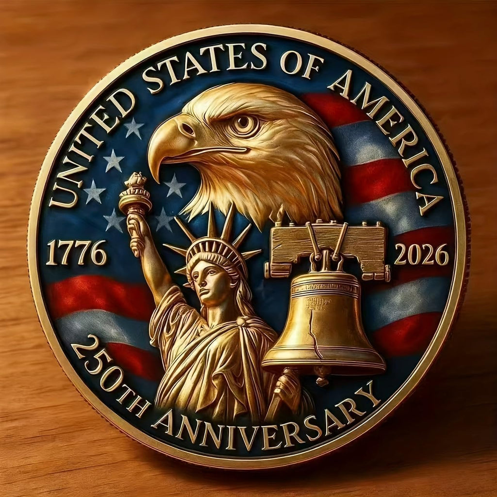5pcs 250th Anniversary Freedom Commemorative Coin Set (1776-2025) - 3D Engraved US Capitol & Eagle Military Challenge Coin, Collectible Medal