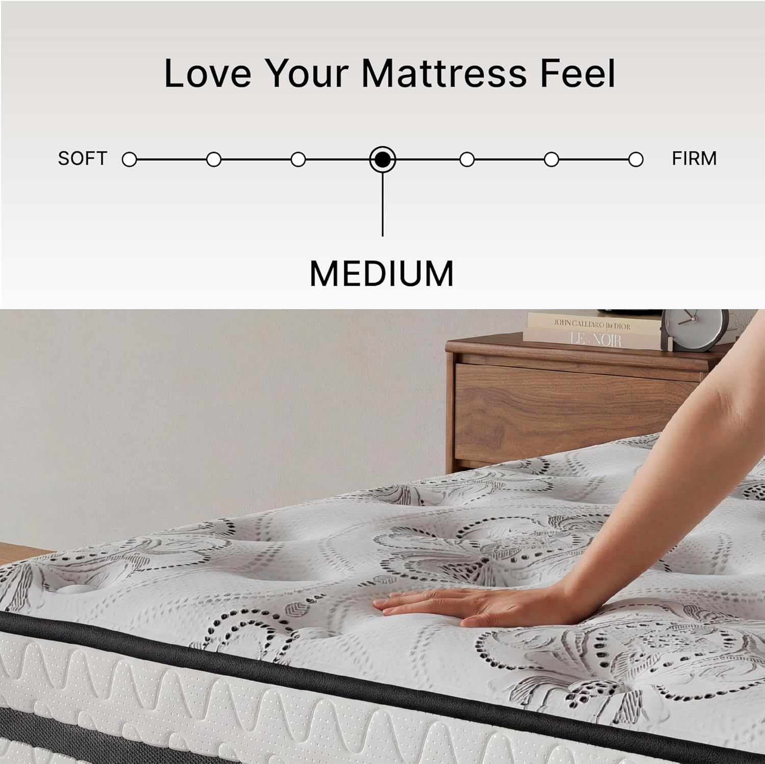 Signature Design by Ashley Twin Size Hybrid Mattress - 10 Inch Medium Firm with Cooling Gel Memory Foam