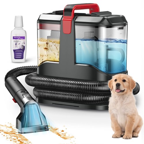 C9 Portable Carpet & Upholstery Cleaner Machine, Spot and Stain Deep Cleaner with Remover Formula for Pets,Stairs,Couch Area Rugs,Upholstery,Car Seat