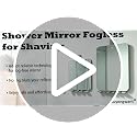 Fogless Shower Mirror with Razor Holders - No-Drill Wall Mount