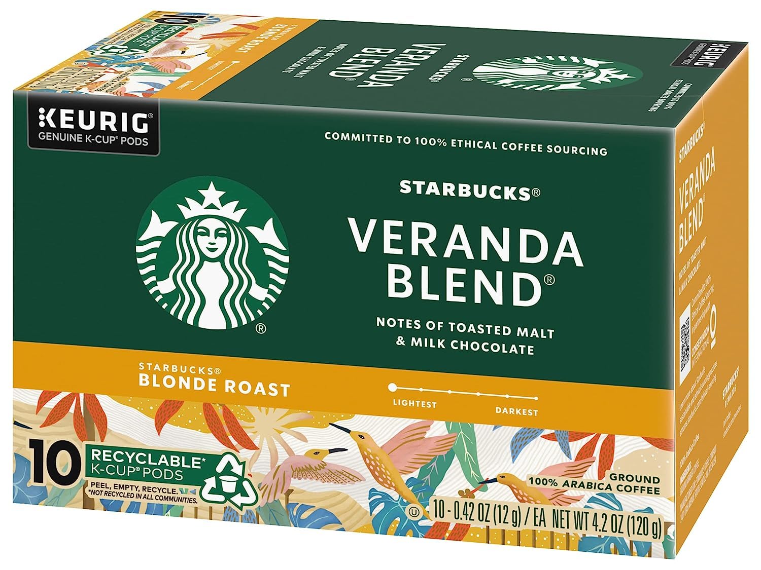 Starbucks Ground Coffee - Dark Roast Blend | Veranda Flavor, 10 Count (Pack of 12)