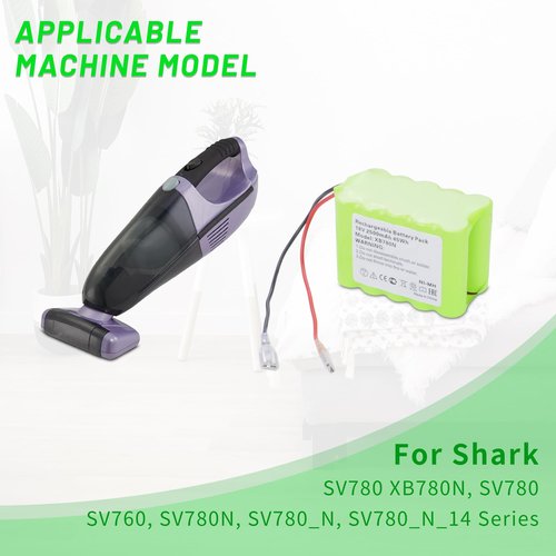 FSANXF for Shark XB780N Replacement Battery SV780 XB780N, SV780, SV760, SV780N, SV780_N, SV780_N_14 Series Cordless Handheld Vacuum Battery 18V 2500mAh