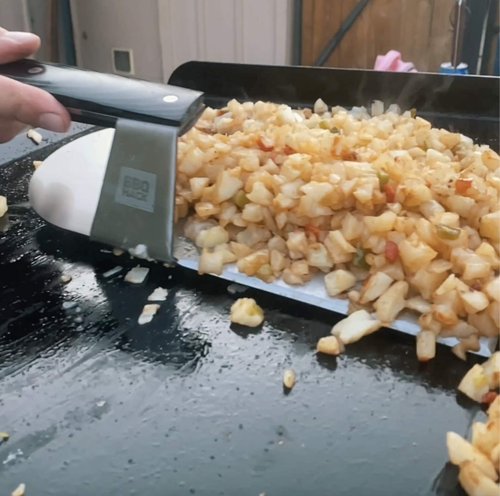 Spatula Hack by BBQ Hack, Heavy Duty Spatula Designed for Grilling Large Meats Such as Ribs, Offset Shape is Perfect BBQ Tool for Pressing Smash Burgers, Bacon, Steak, and More!