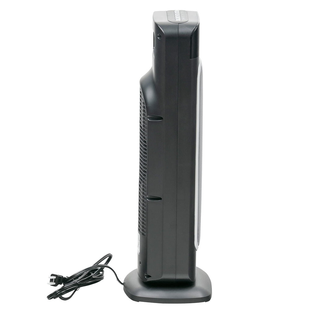 Comfort Zone Electric 24" Oscillating Digital Tower Space Heater with Full Function Remote, Adjustable Thermostat, and Overheat Protection, Ideal for Home, Bedroom, & Office, 1,500W, CZ523RBK