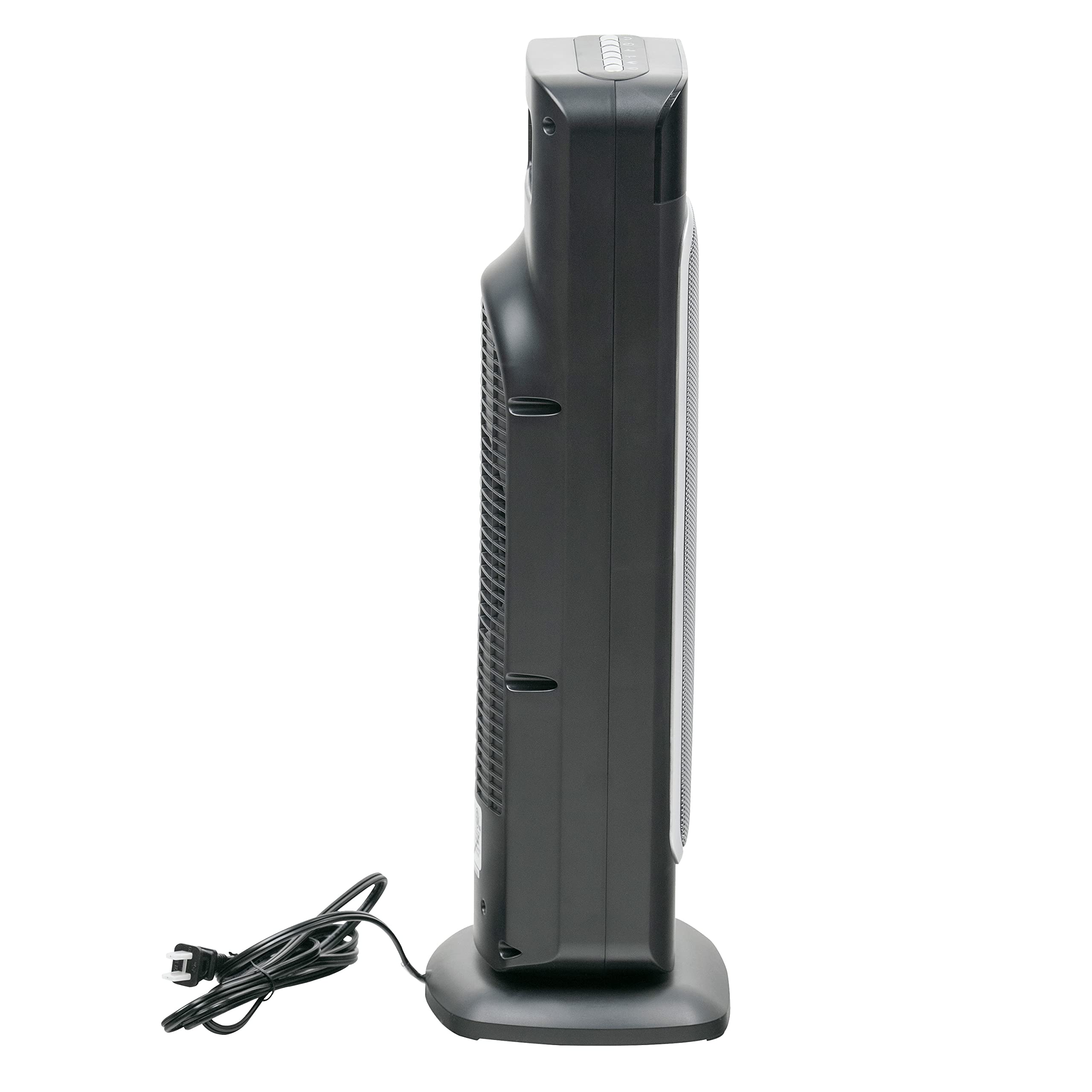 Comfort Zone Electric 24" Oscillating Digital Tower Space Heater with Full Function Remote, Adjustable Thermostat, and Overheat Protection, Ideal for Home, Bedroom, & Office, 1,500W, CZ523RBK