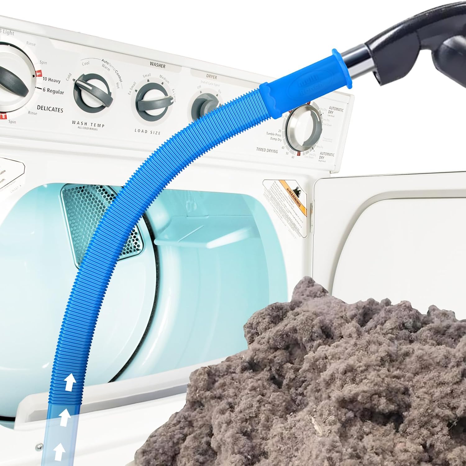 Sealegend Dryer Vent Cleaner Kit - Vacuum Hose Attachment for Quick Lint Removal | Compatible with Most Vacuums