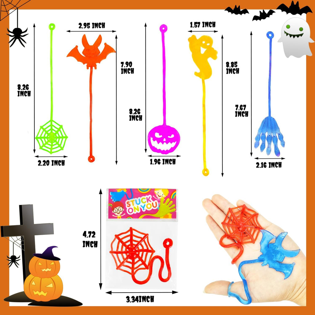 Skiennix Halloween Sticky Hands | Bulk Party Favors for Kids - 100-300 Pcs, Non-Candy Treats