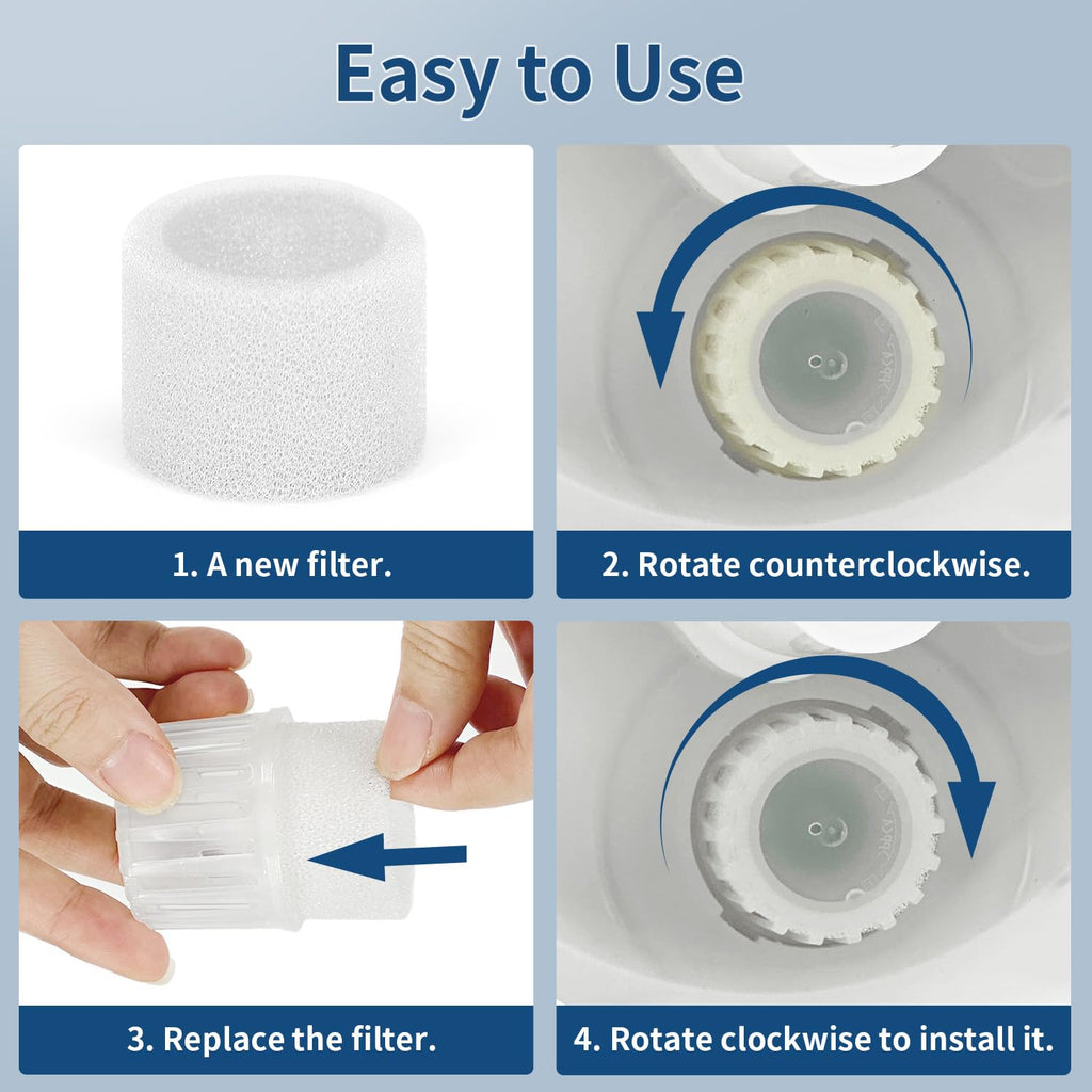 30-Pack Top Fill Humidifier Replacement Filter Compatible with LEVOIT Humidifiers Model Classic160, Dual150, Dual200S, Classic300(S), LV600S, OasisMist450S, Superior 6000S Capture Particles