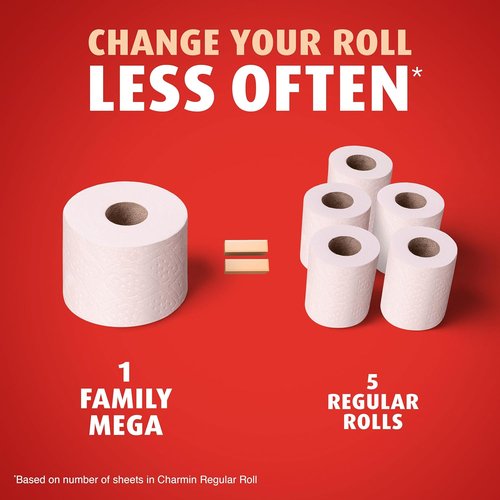 Charmin Ultra Strong Toilet Paper - Clean Touch Technology | 24 Mega Rolls (120 Regular Rolls)