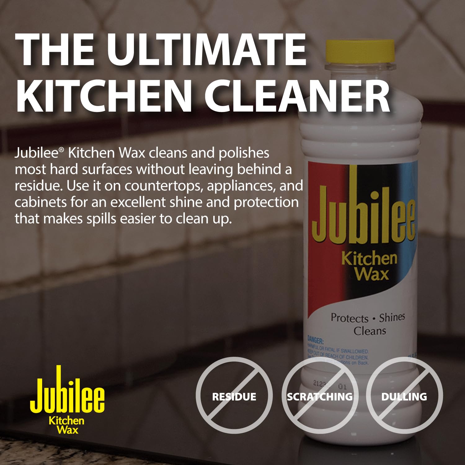 Jubilee Kitchen Wax (2-Pack) - Ultimate Kitchen Cleaner for Countertops, Appliances, and Cabinets/Clean & Shiny Surfaces/Easy-to-Use/Use for Countertops, Sinks, Tables, Tiles & More (524815)