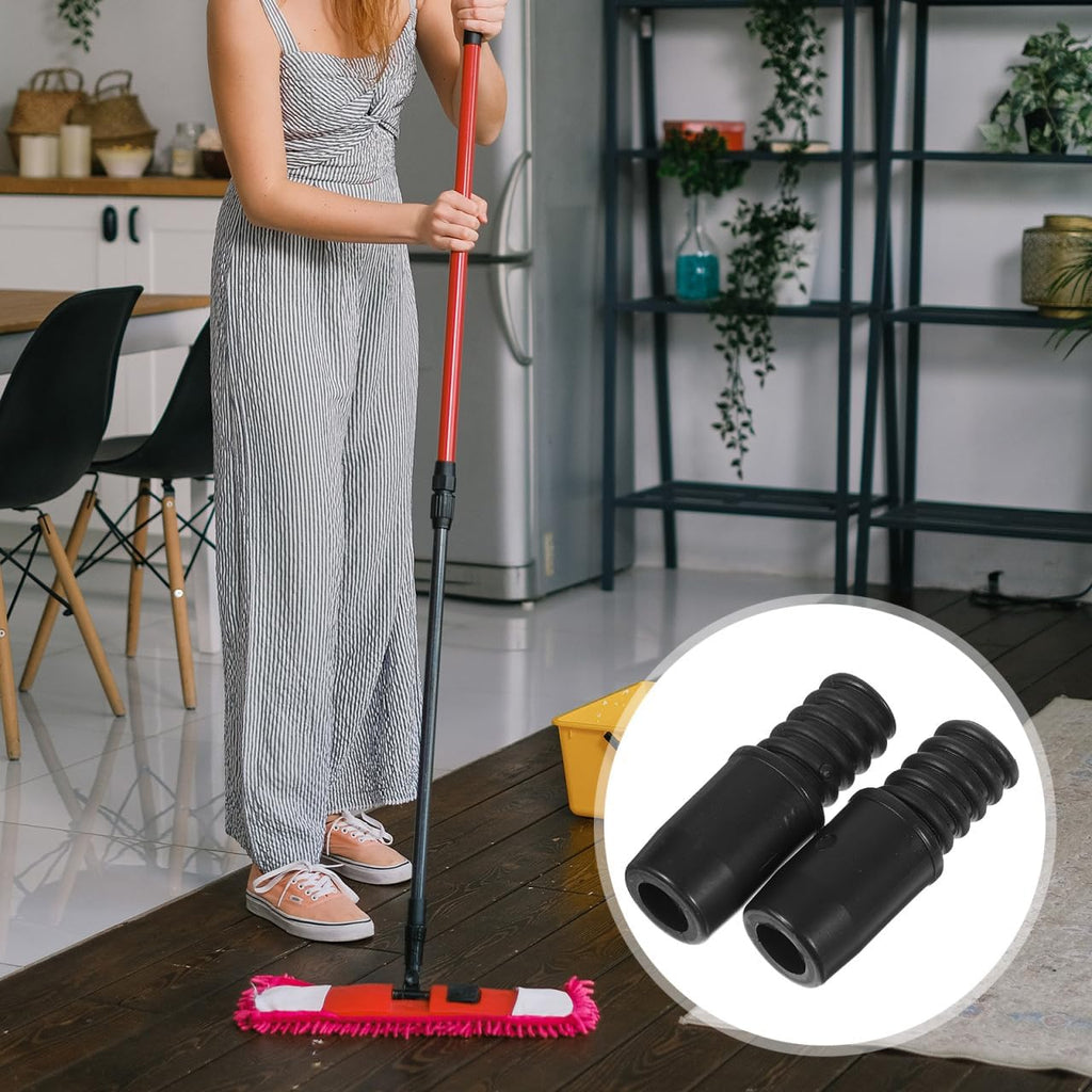 Uonlytech Threaded Broom Handle End Adapter - 2.16" x 0.78" Replacement Tips for Floor Cleaning | 2-Pack