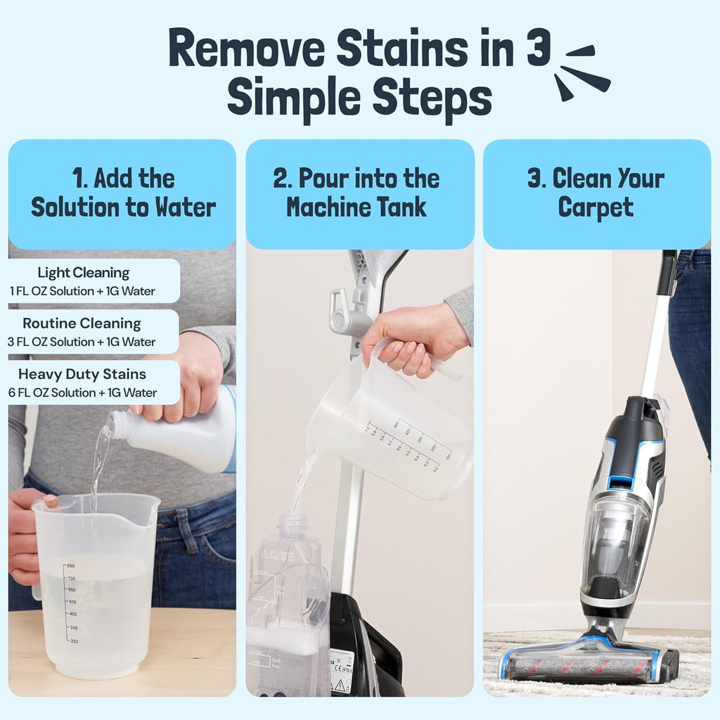 Sunny & Honey Carpet Cleaner Solution - Deep Stain Remover & Deodorizer for Pets - 128 fl oz Fresh Summer Scent